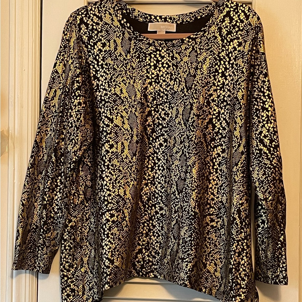 Stylish Black and Gold Women's Top
